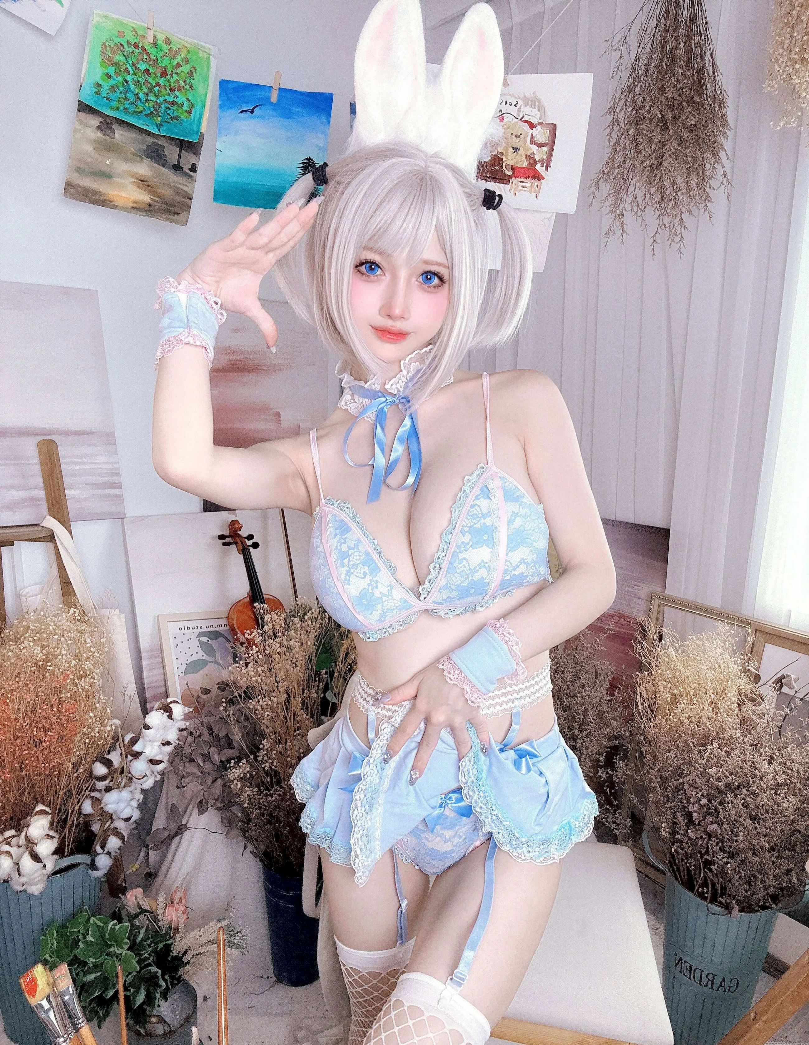 Đọc truyện hentai Tuyển tập Albums siêu phẩm Cosplay - Chap 1357 - Okita Rinka - White Rabbit