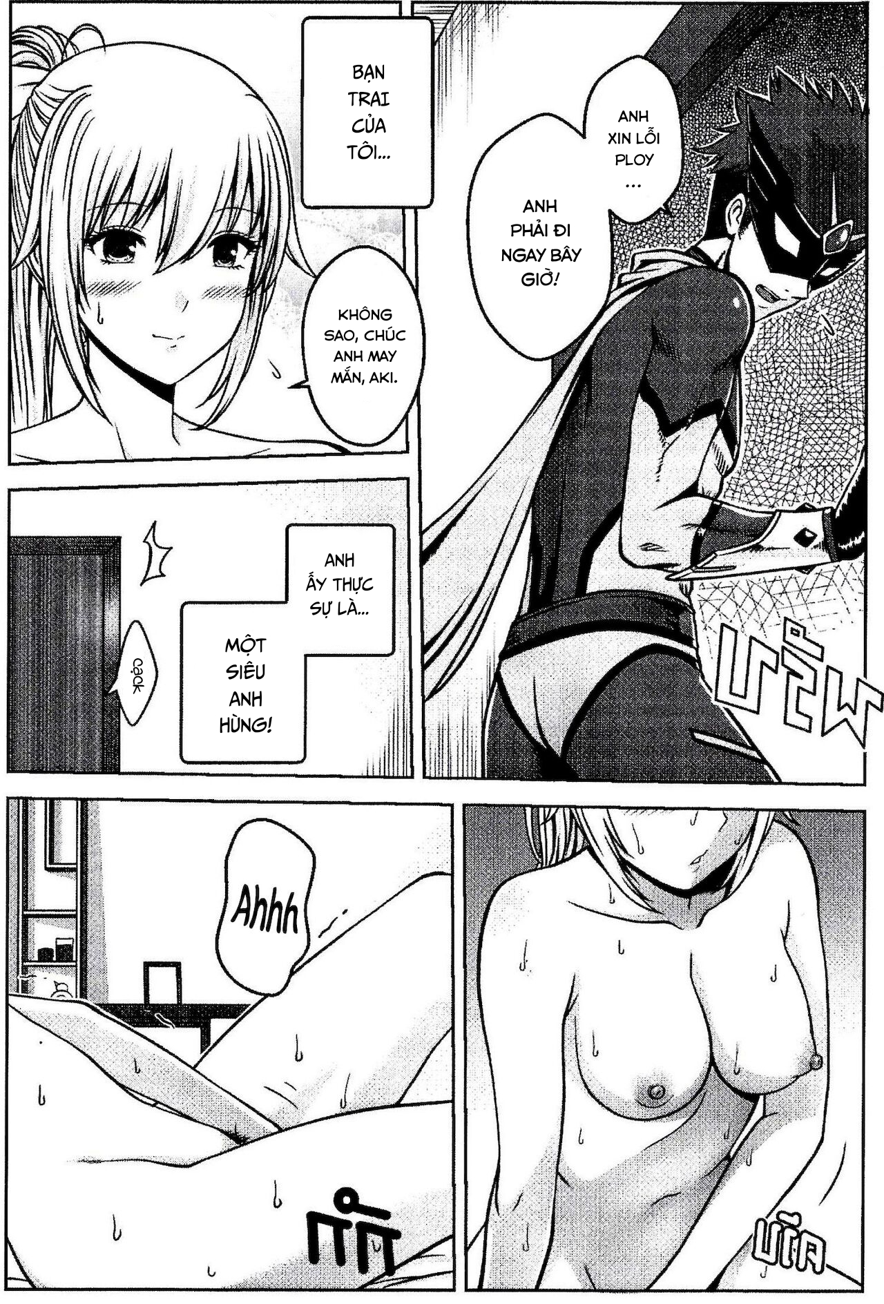 Đọc truyện hentai Bạn trai tôi là một siêu anh hùng - Oneshot
