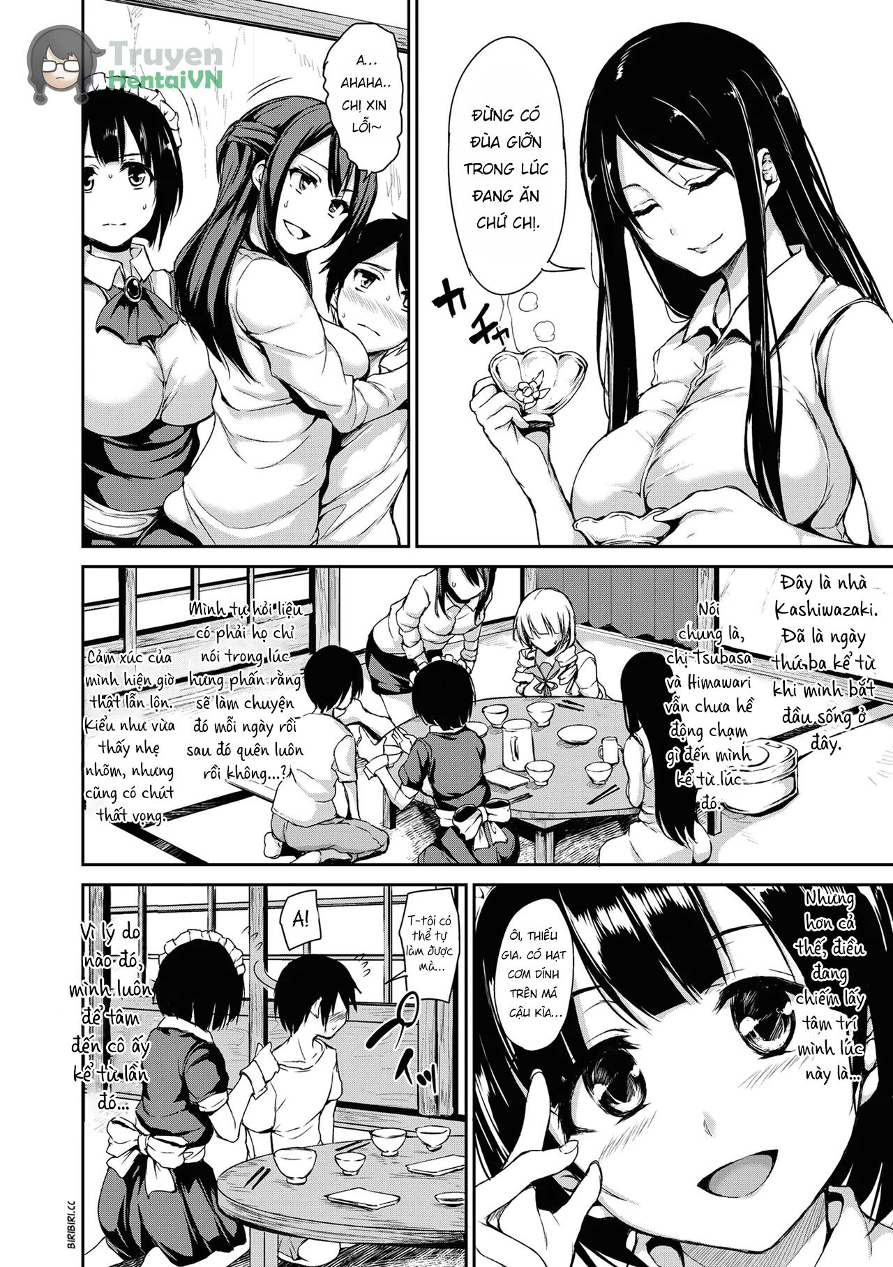 Đọc truyện hentai At Home Harem Fudeoro Sisters - Chap 2