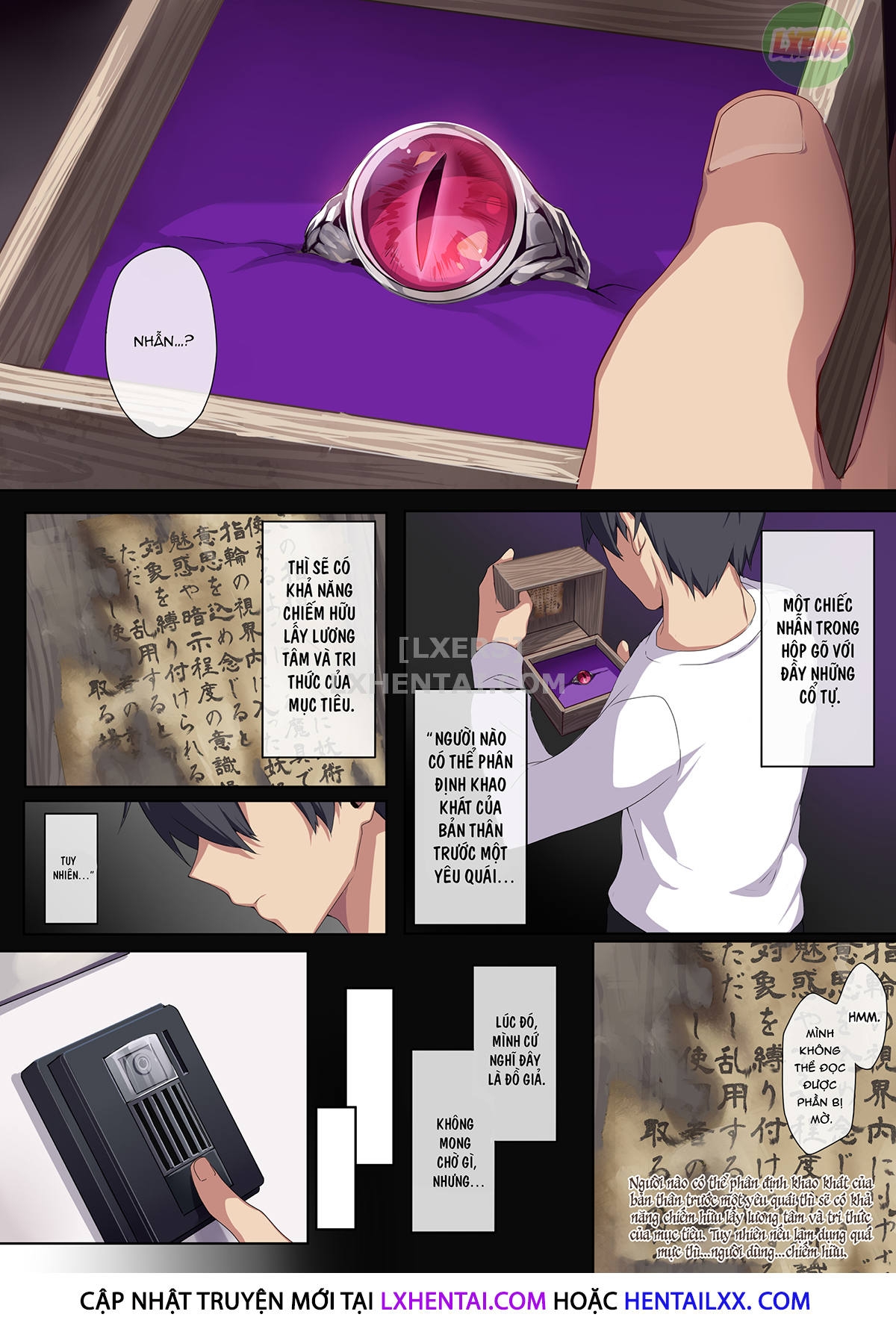 Đọc truyện hentai Hitozukiai Ga Nigate Na Miboujin No Yukionna-San To Noroi No Yubiwa - Oneshot - Không che