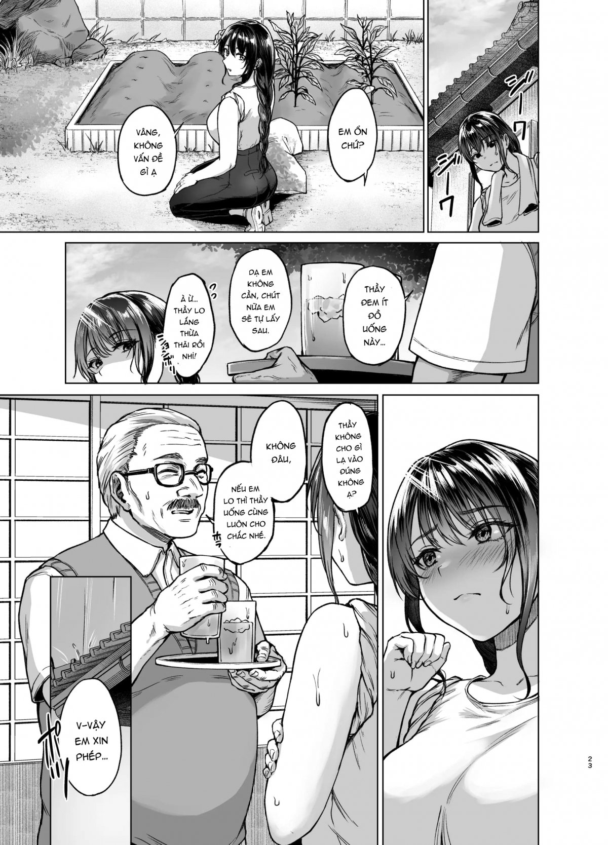 Đọc truyện hentai Kì nghỉ hè dưới quê của cô con dâu với bố chồng - Oneshot