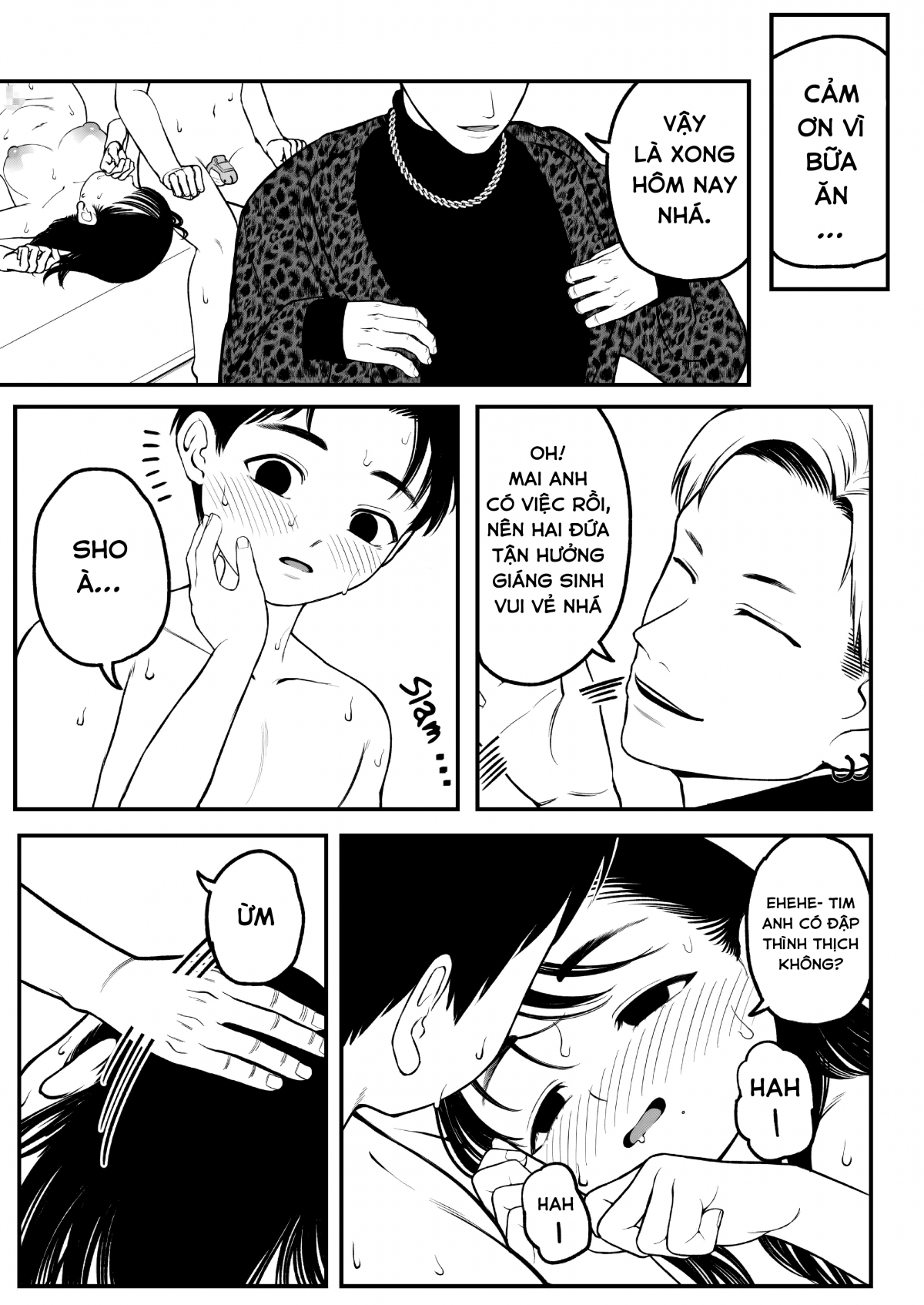 Đọc truyện hentai Kỳ nghỉ đông của tôi, bạn gái và chồng tôi - Oneshot.