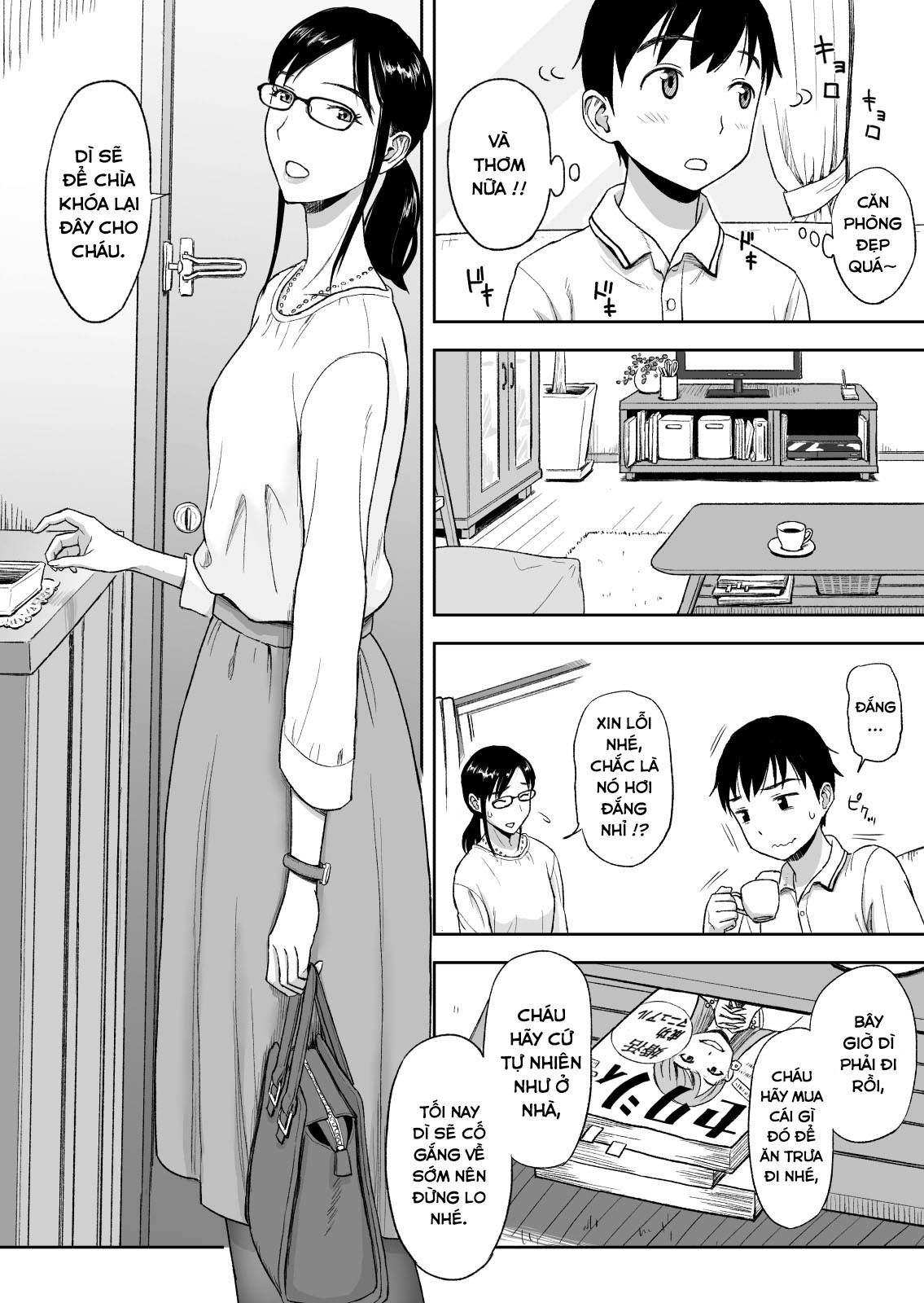 Đọc truyện hentai Konkatsu ni Hagemu Oba wa Oi ni Motomerarete Choppiri Ureshii. - Oneshot