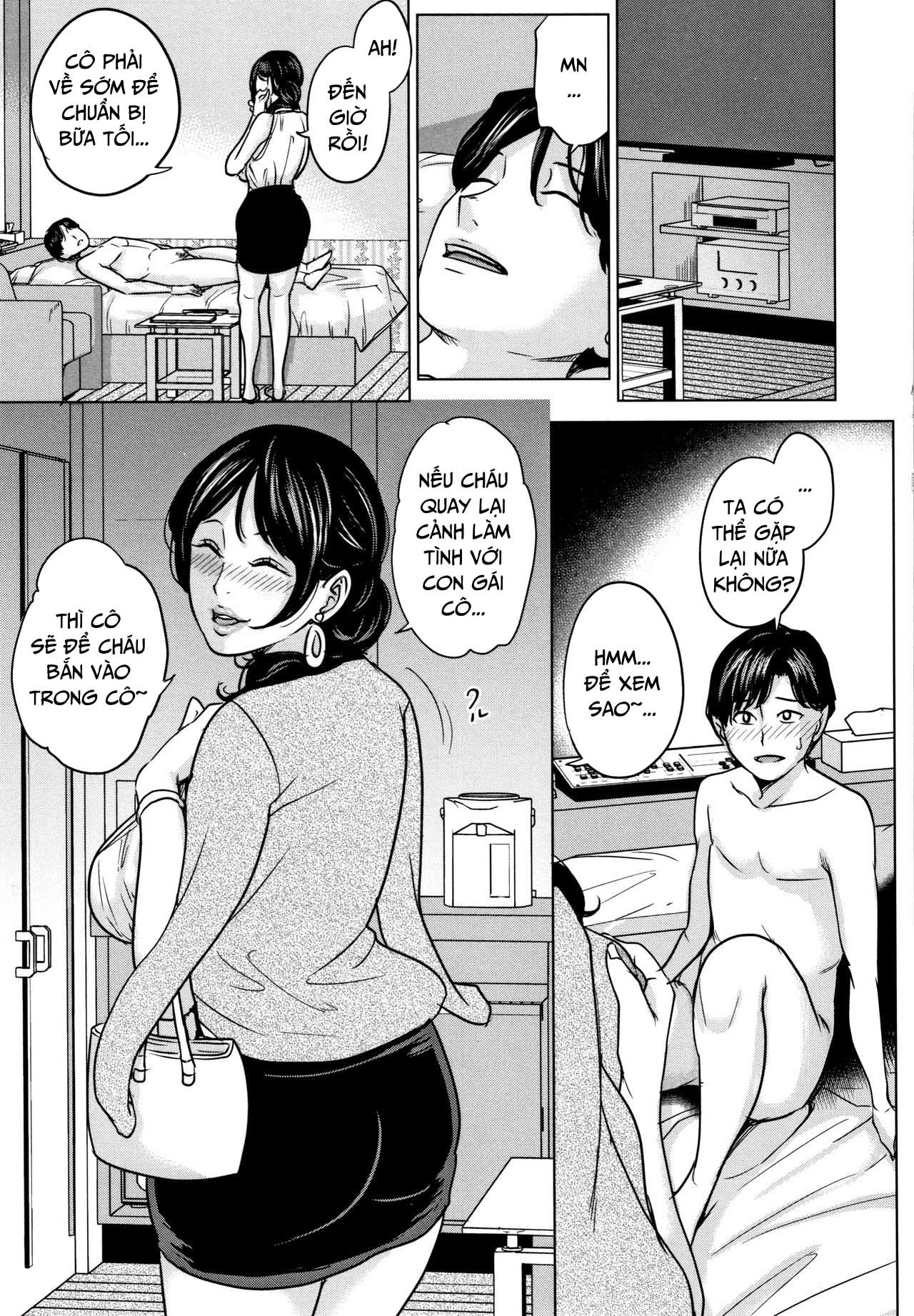 Đọc truyện hentai Kanojo no Mama to Deaikei de - Chap 1