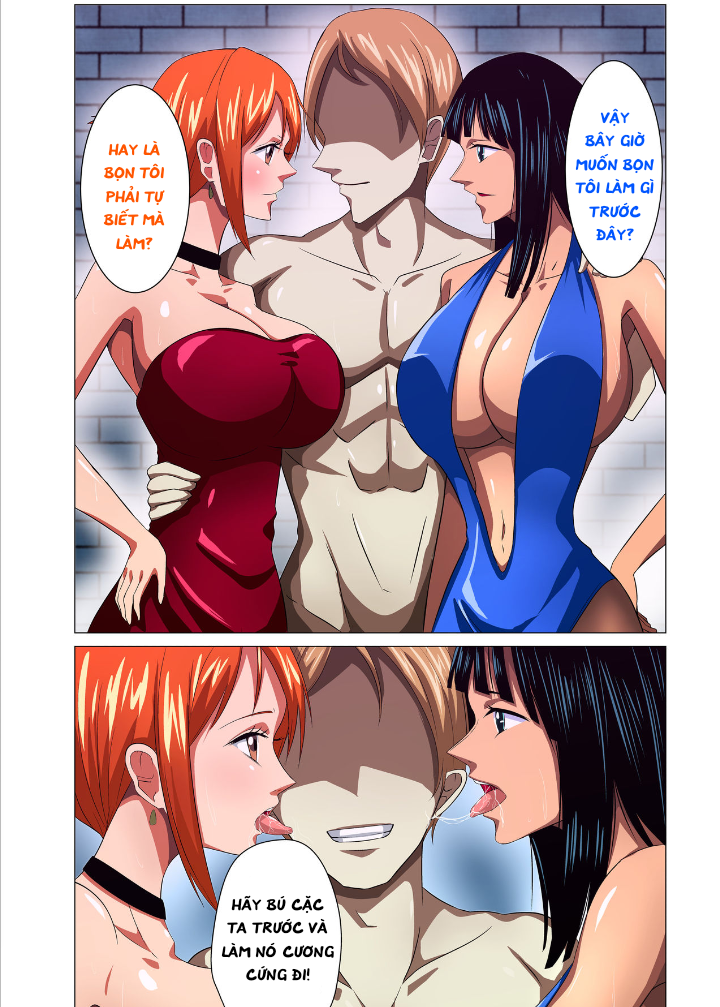 Đọc truyện hentai Onna Kaizoku ga Himitsu no Settai - Nami và Robin sa đọa quá .
