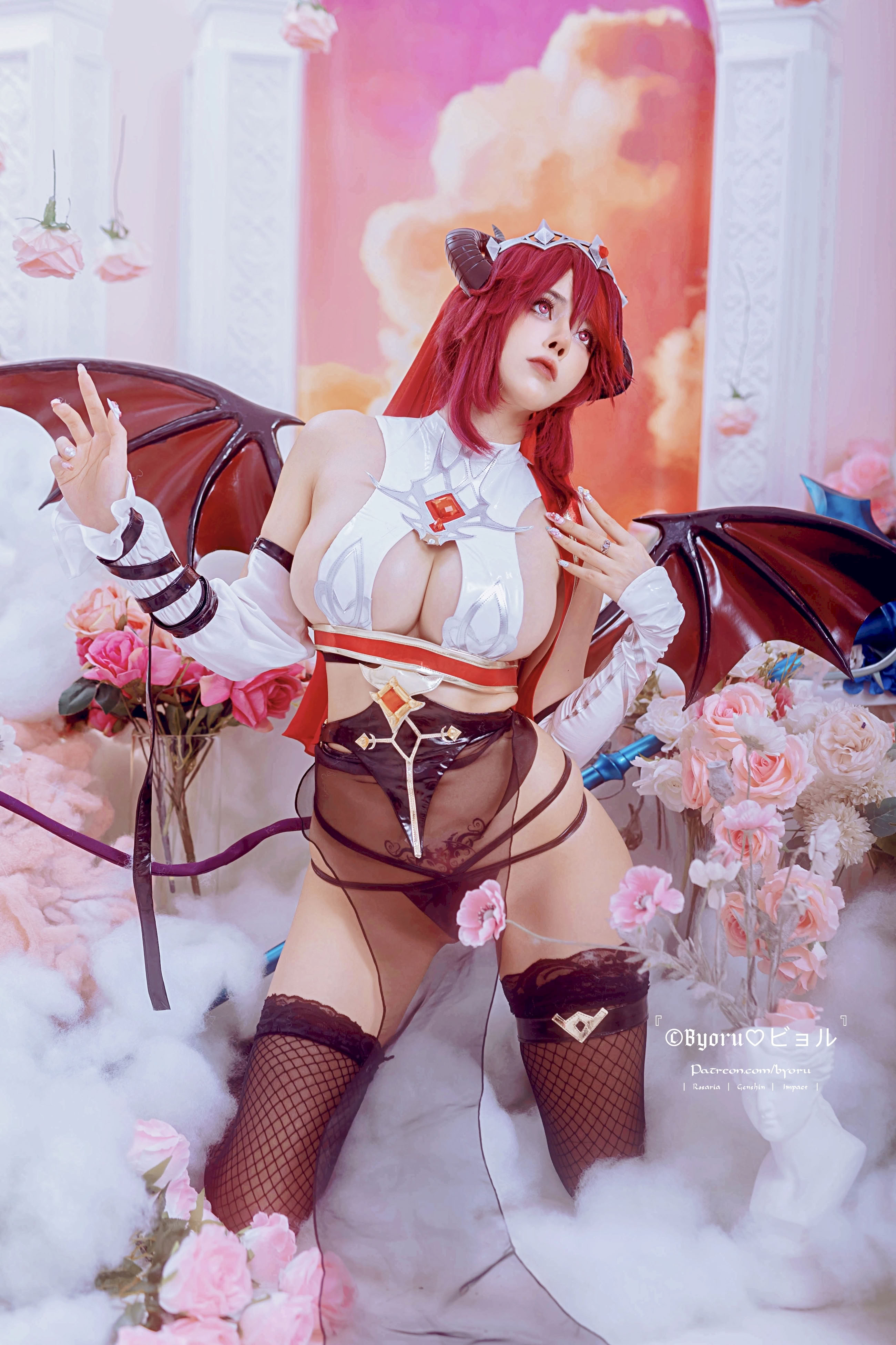 Đọc truyện hentai Tuyển tập Albums siêu phẩm Cosplay - Chap 1215 - Byoru - Rosaria Succubus (Genshin Impact)