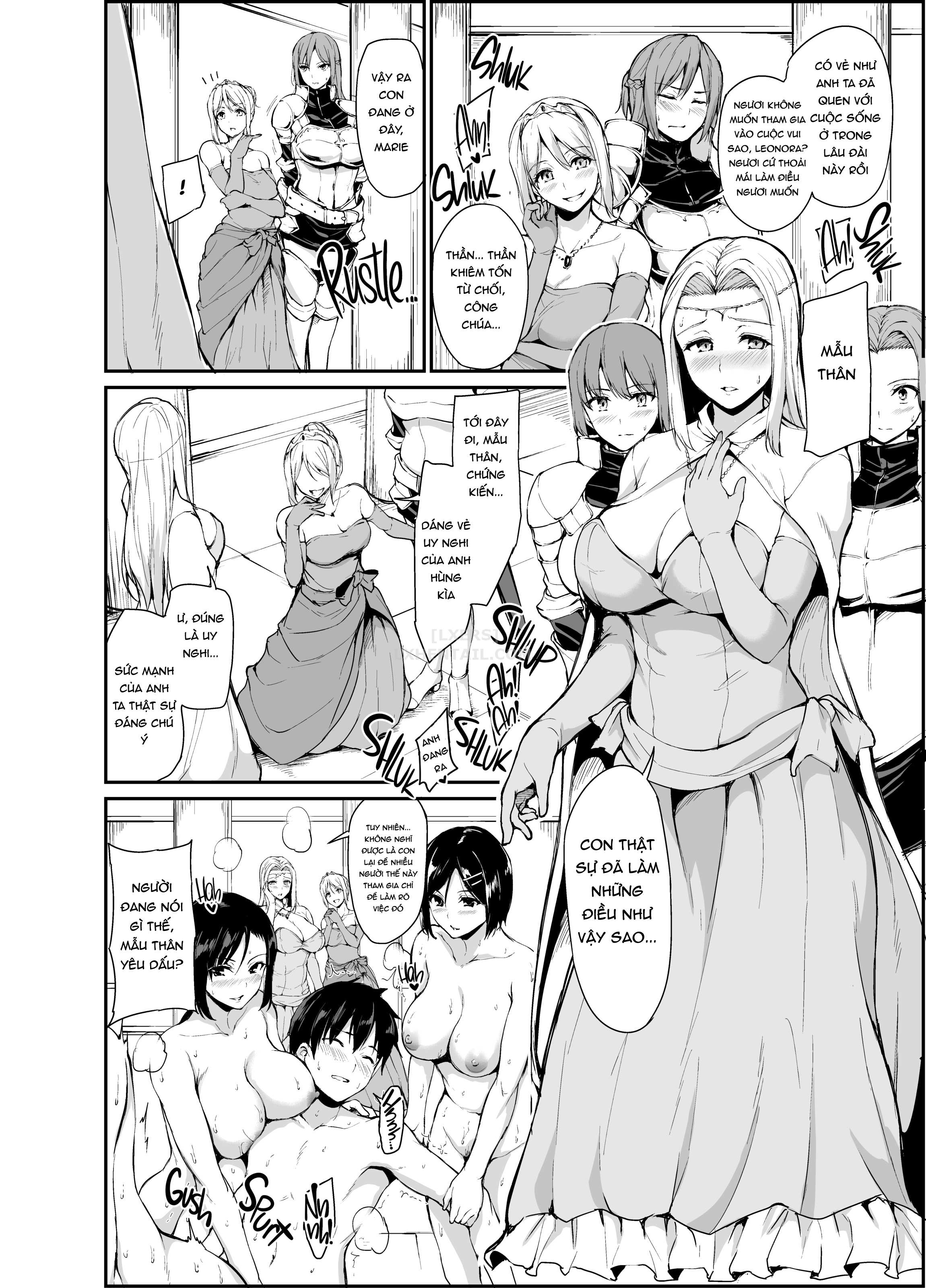 Đọc truyện hentai Tales of a Harem in Another World - Chap 4 - Opulence and Beauty!? Orgy in the Queens Chamber!