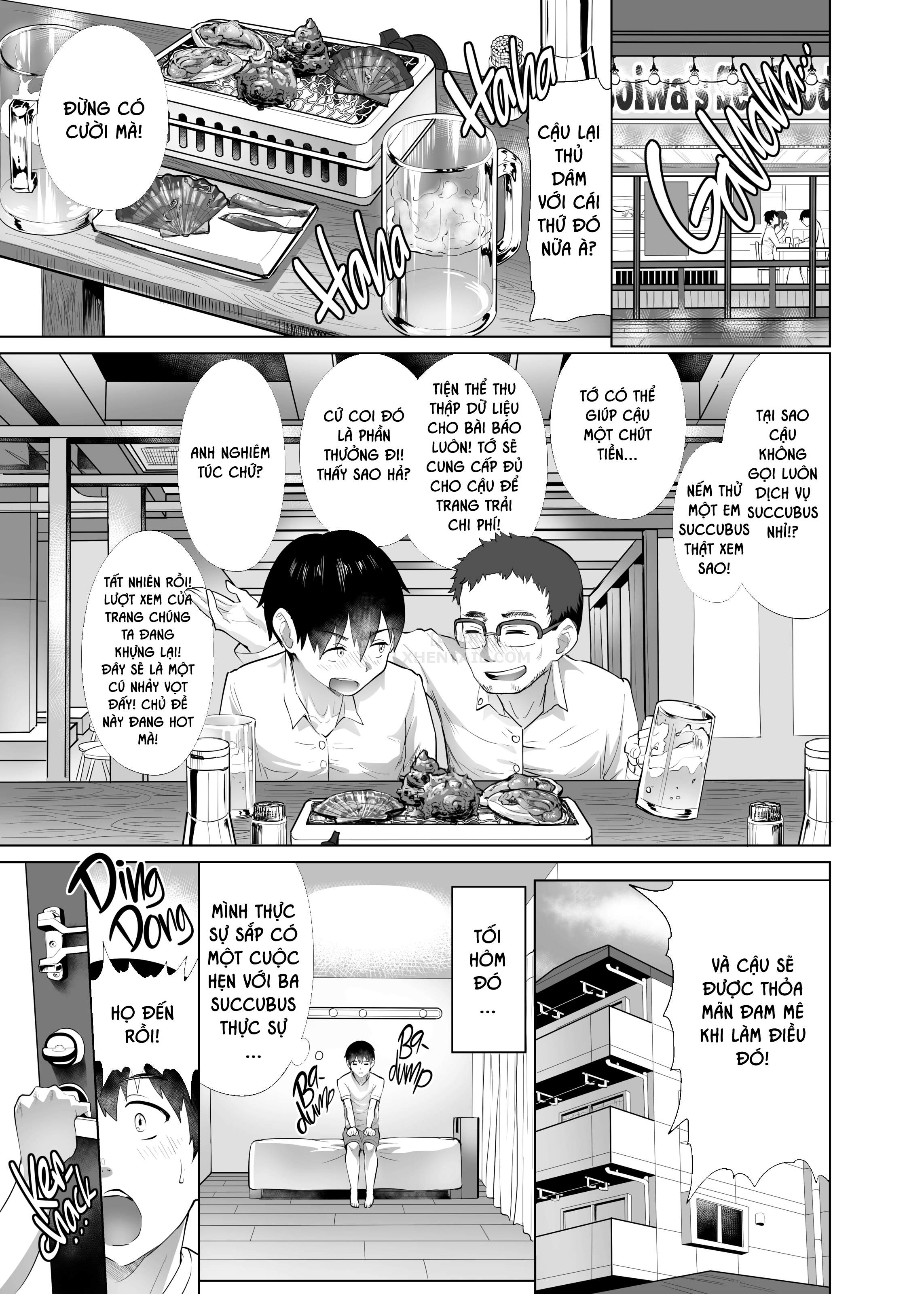 Đọc truyện hentai Succubus☆Delivery!! - Chap 2 - My Report on the Time I Was Devoured by Three Succubi