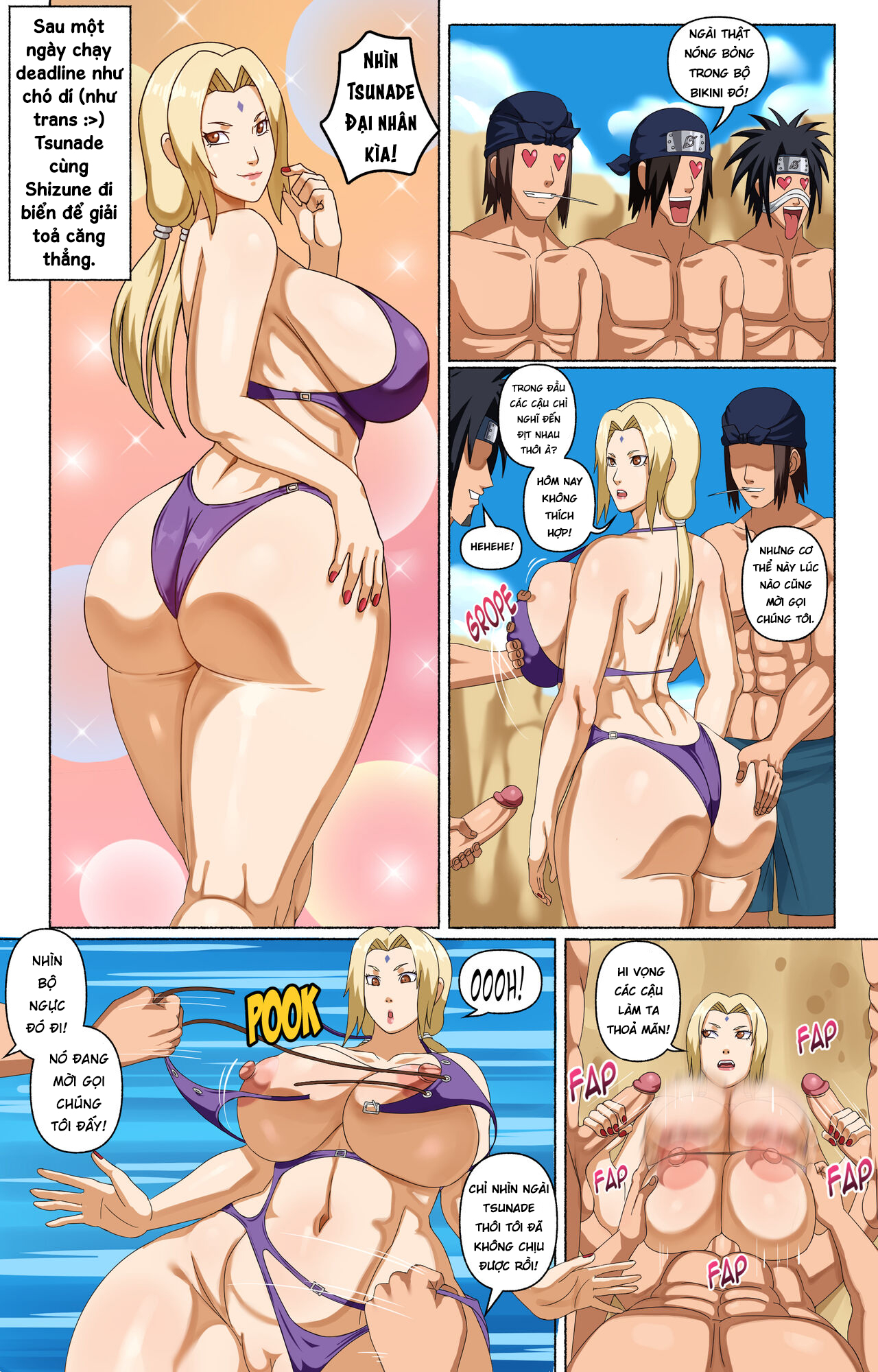Đọc truyện hentai Tsunade and Her Assistants - Oneshot