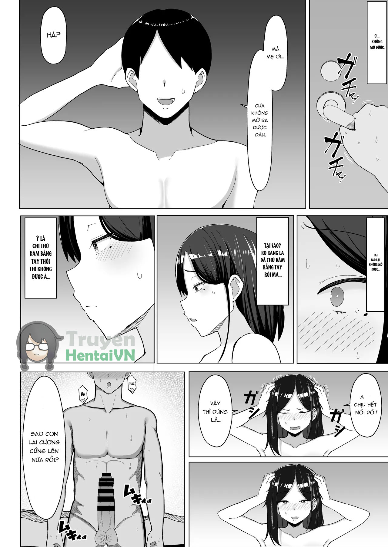 Đọc truyện hentai Kaa-chan to Sex Shinai to Derarenai Heya ~Kuchiurusai Haha to Hankouki no Ore~ - Oneshot