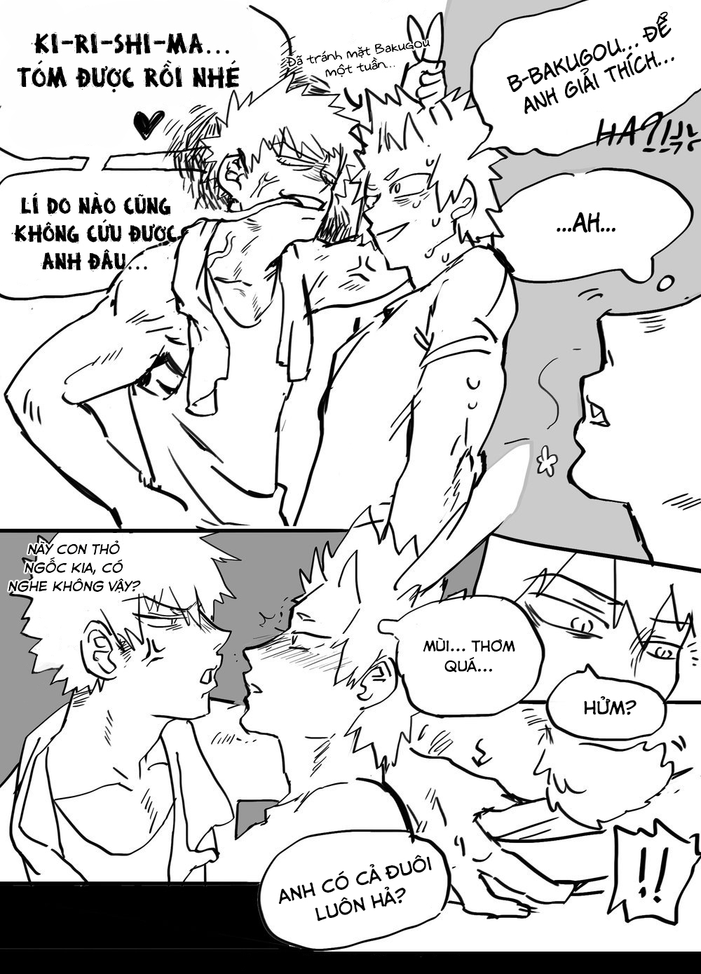 Đọc truyện hentai Kirishima biến thành thỏ rồi!!! - Oneshot