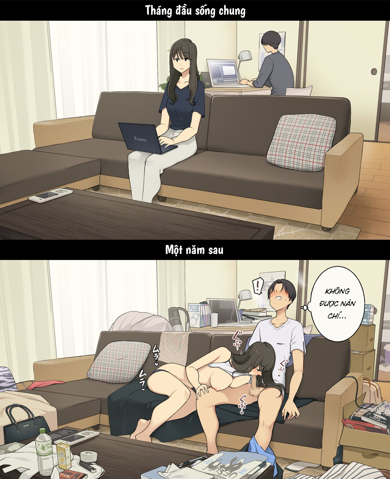 Đọc truyện hentai Cuộc sống thường nhật của một cặp đôi: Tháng đầu sống chung và một năm sau - Oneshot