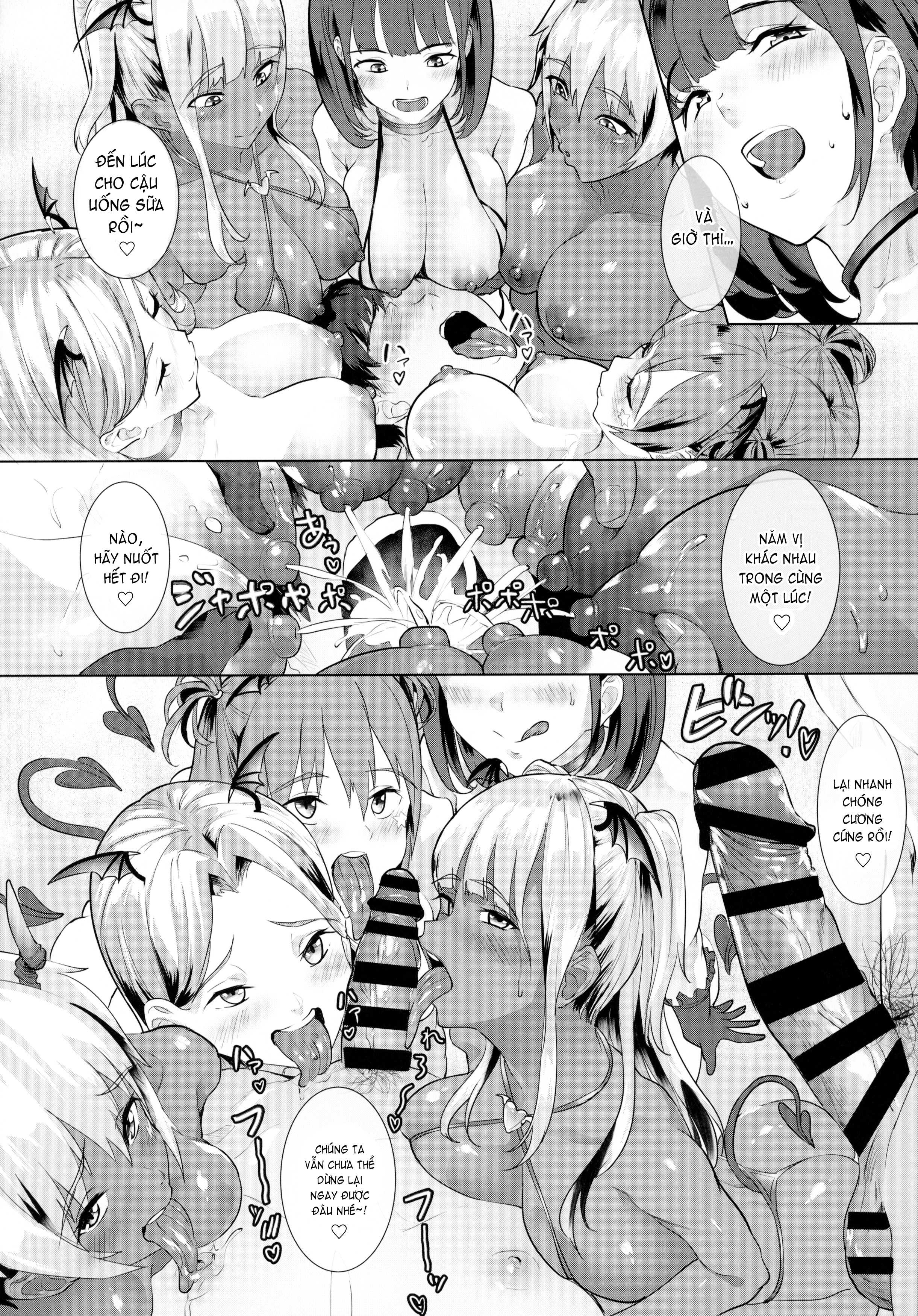 Đọc truyện hentai Succubus☆Delivery!! - Chap 3 - A Report On Being Milked In A Reverse-Delivery By A Succubus Harem