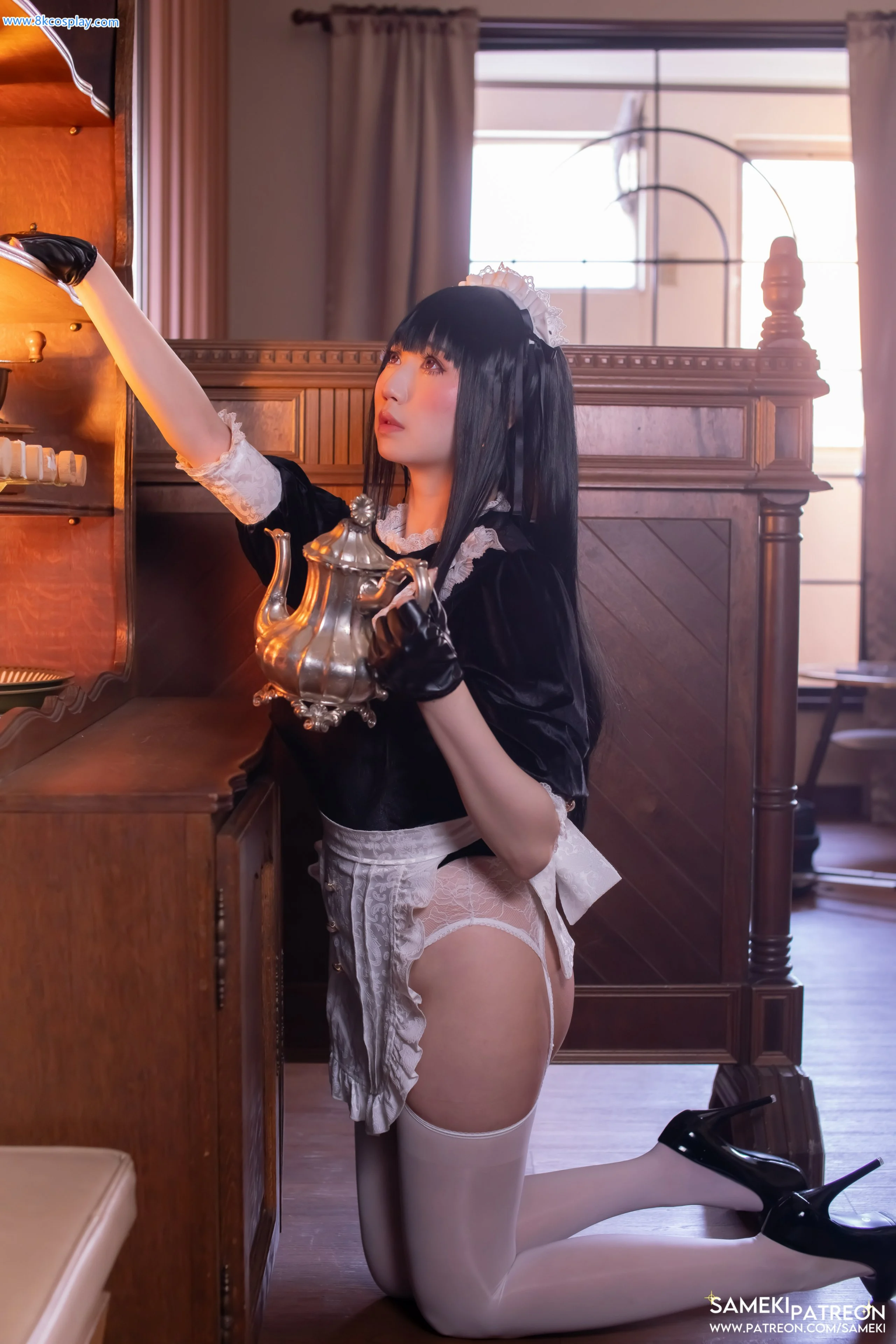 Đọc truyện hentai Tuyển tập Albums siêu phẩm Cosplay - Chap 551 - Sameki - White Silk Maid