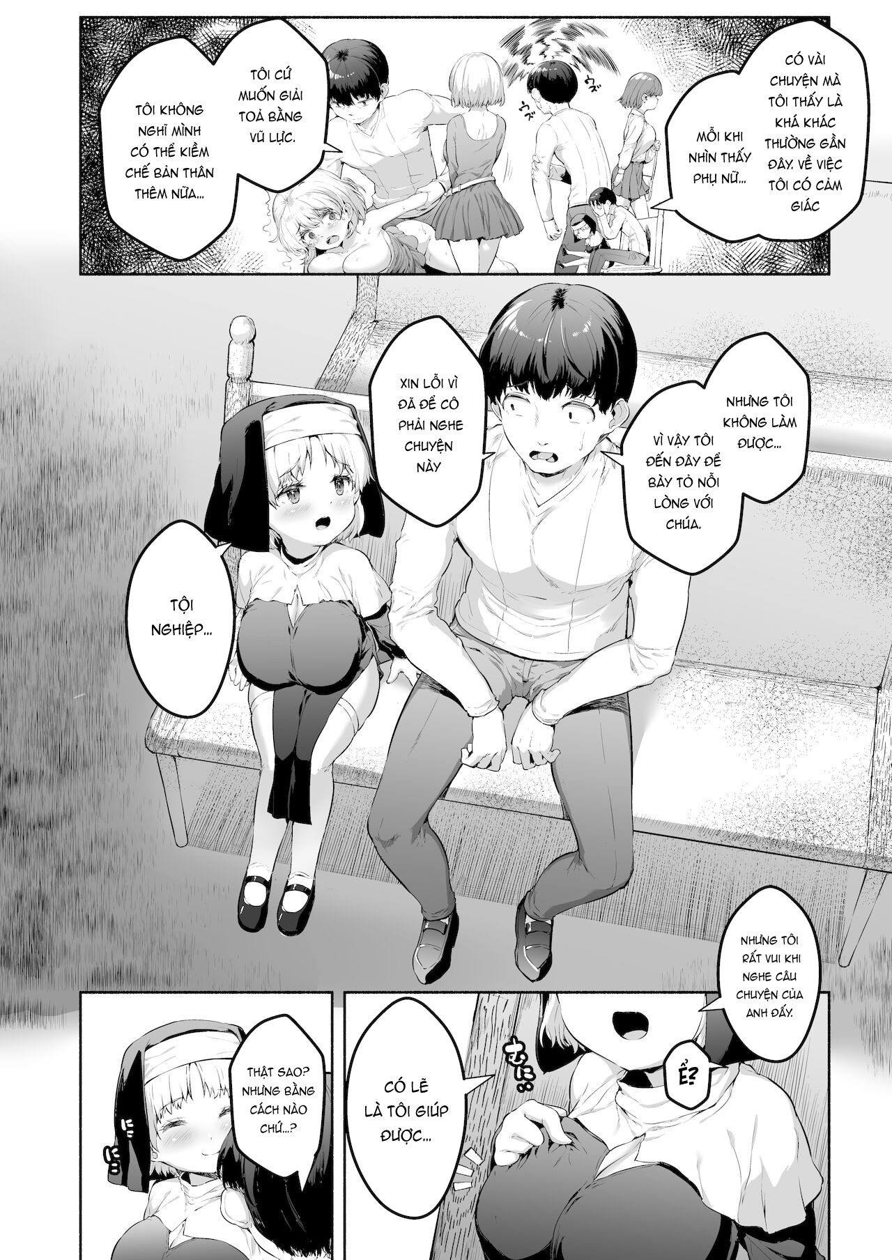 Đọc truyện hentai Ecchi na Zange o Sasete kureru Keiken na Loli Kyonyuu Sister-chan - Oneshot.