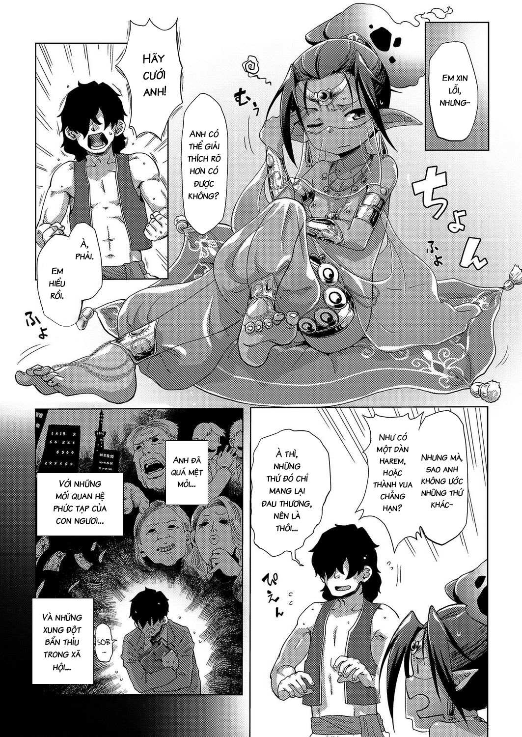 Đọc truyện hentai A Genie and a Hikikomori in The Lamp - Oneshot