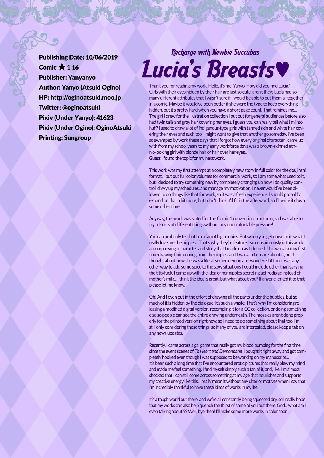 Đọc truyện hentai Recharge with Newbie Succubus Lucia's Breasts - Oneshot