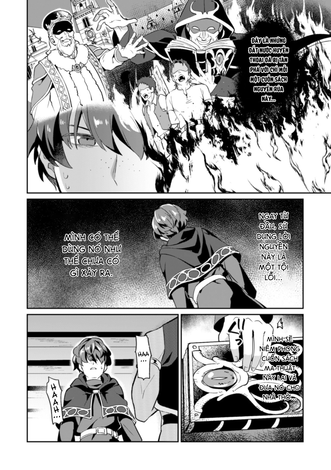 Đọc truyện hentai Cuốn Sách Ma Thuật Bị Nguyền Rủa - Chap 1 - Anh đạo tặc hoàn toàn bị khuất phục bởi phép thôi miên.