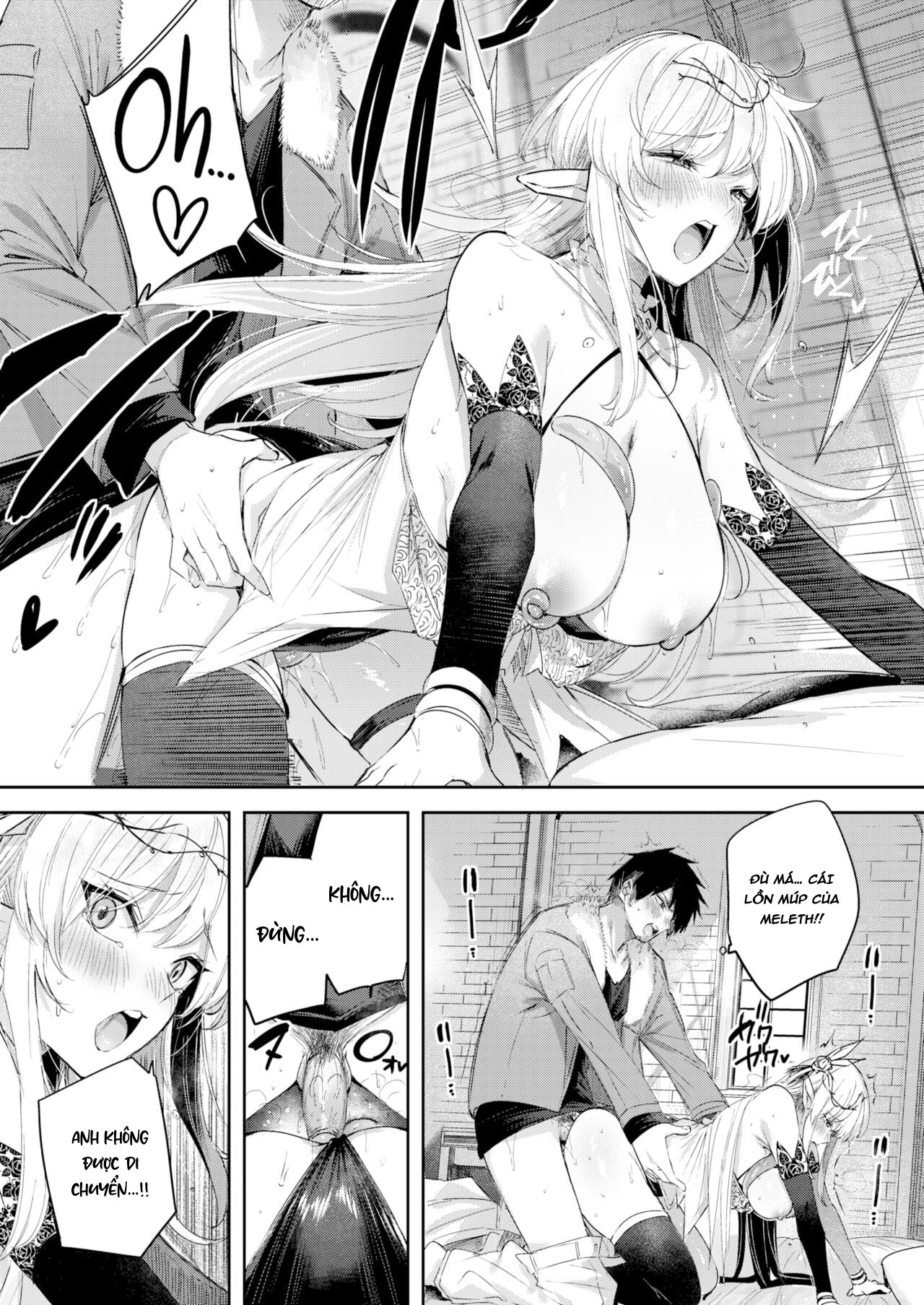 Đọc truyện hentai Anh chàng thợ săn và cô yêu tinh may mắn - Chap 4