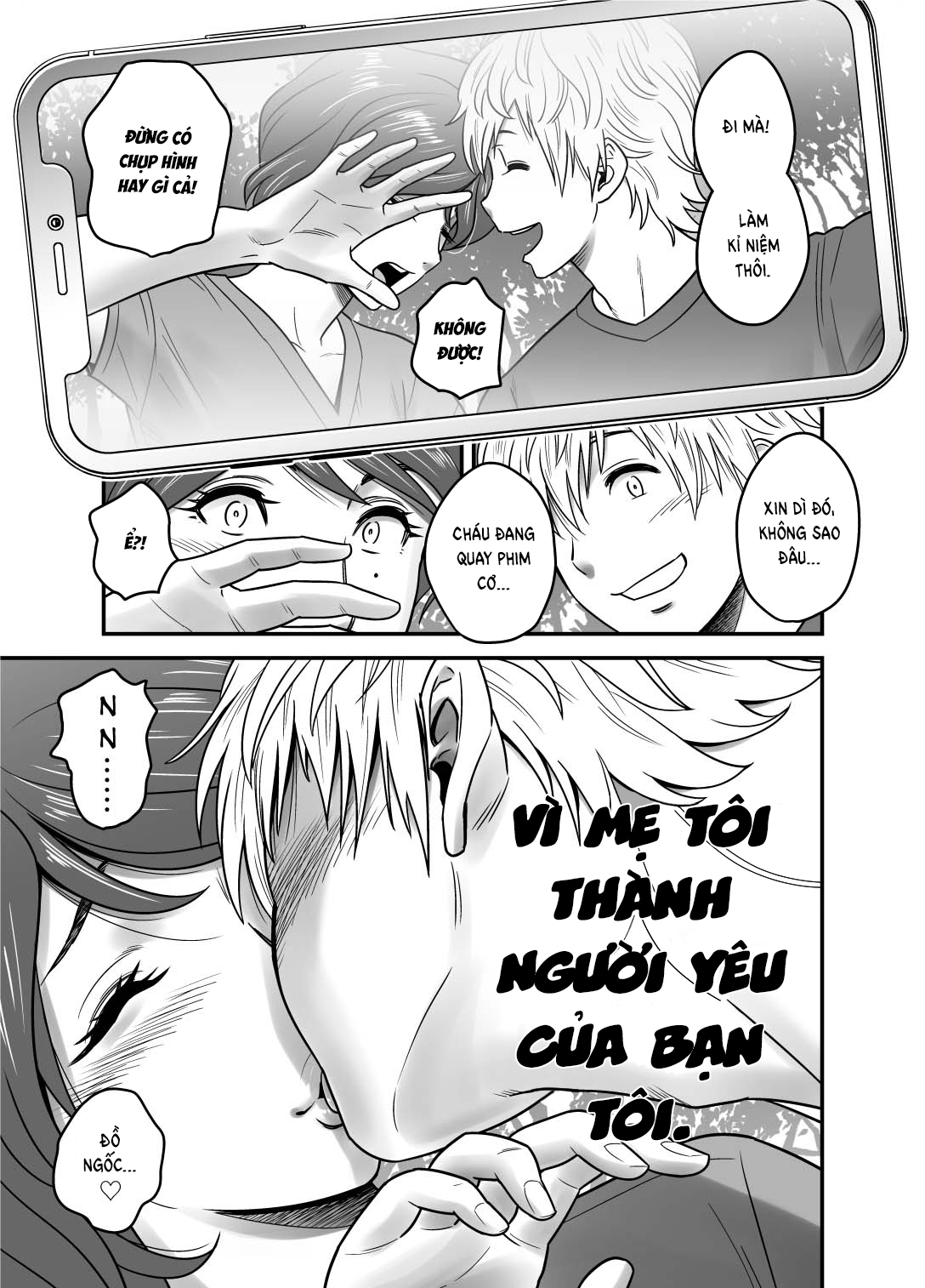 Đọc truyện hentai Vì mẹ tôi trở thành người yêu của bạn tôi - Oneshot