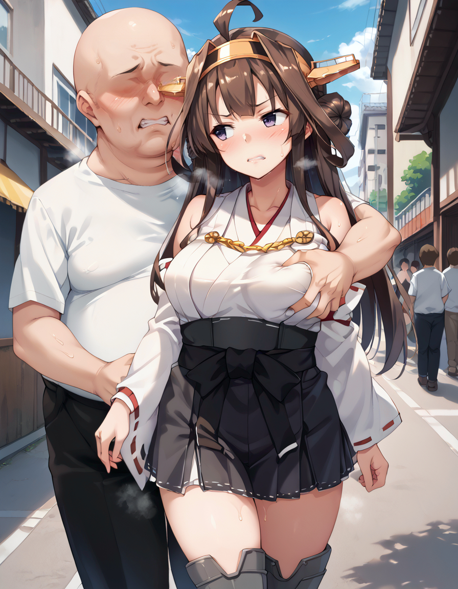 Đọc truyện hentai Tuyển tập Albums Art hentai - Chap 381 - [Paid Request] Kongou and the Exposure Forced Man