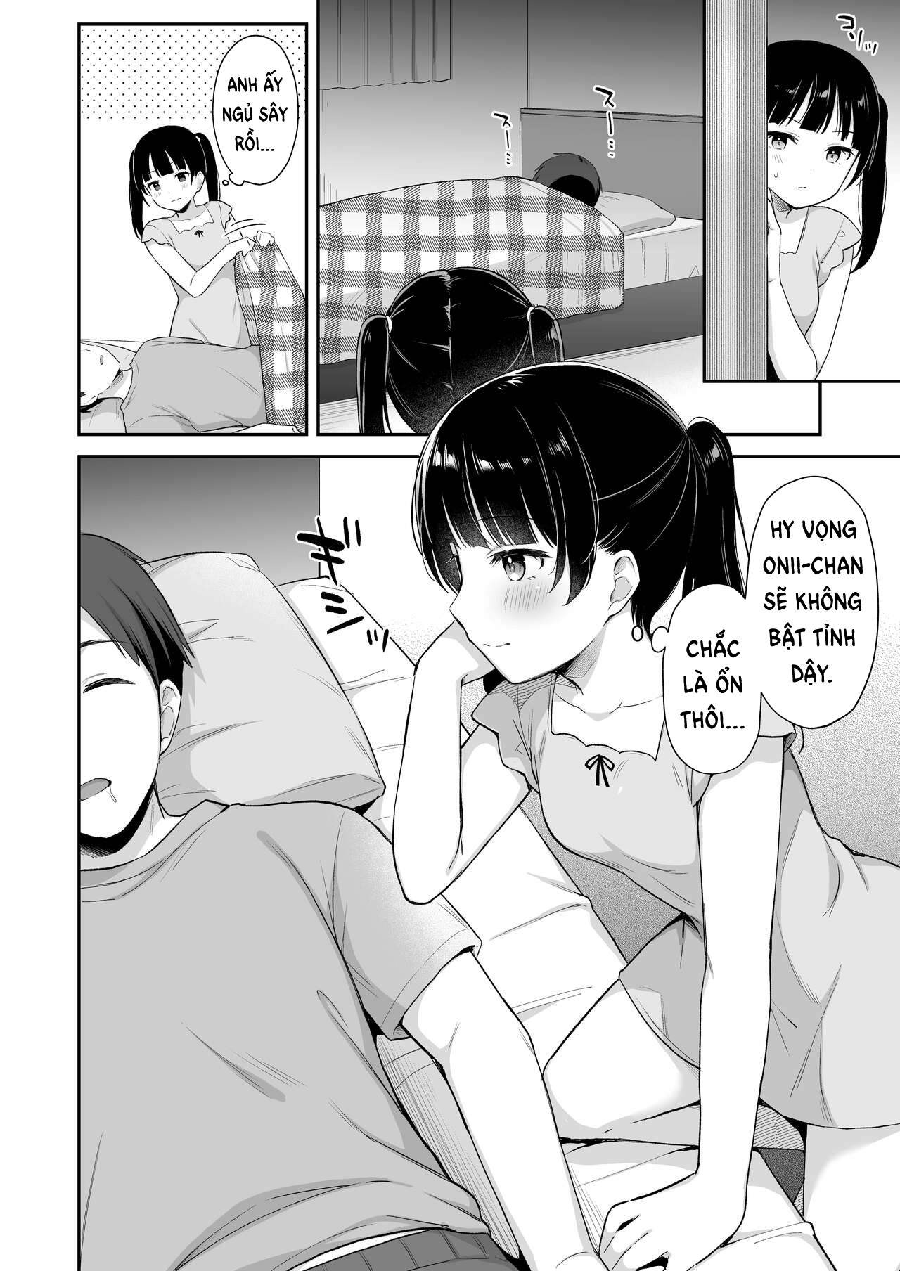 Đọc truyện hentai Câu chuyện về Onii-chan đang ngủ mà tôi mượn của cô ấy - Oneshot