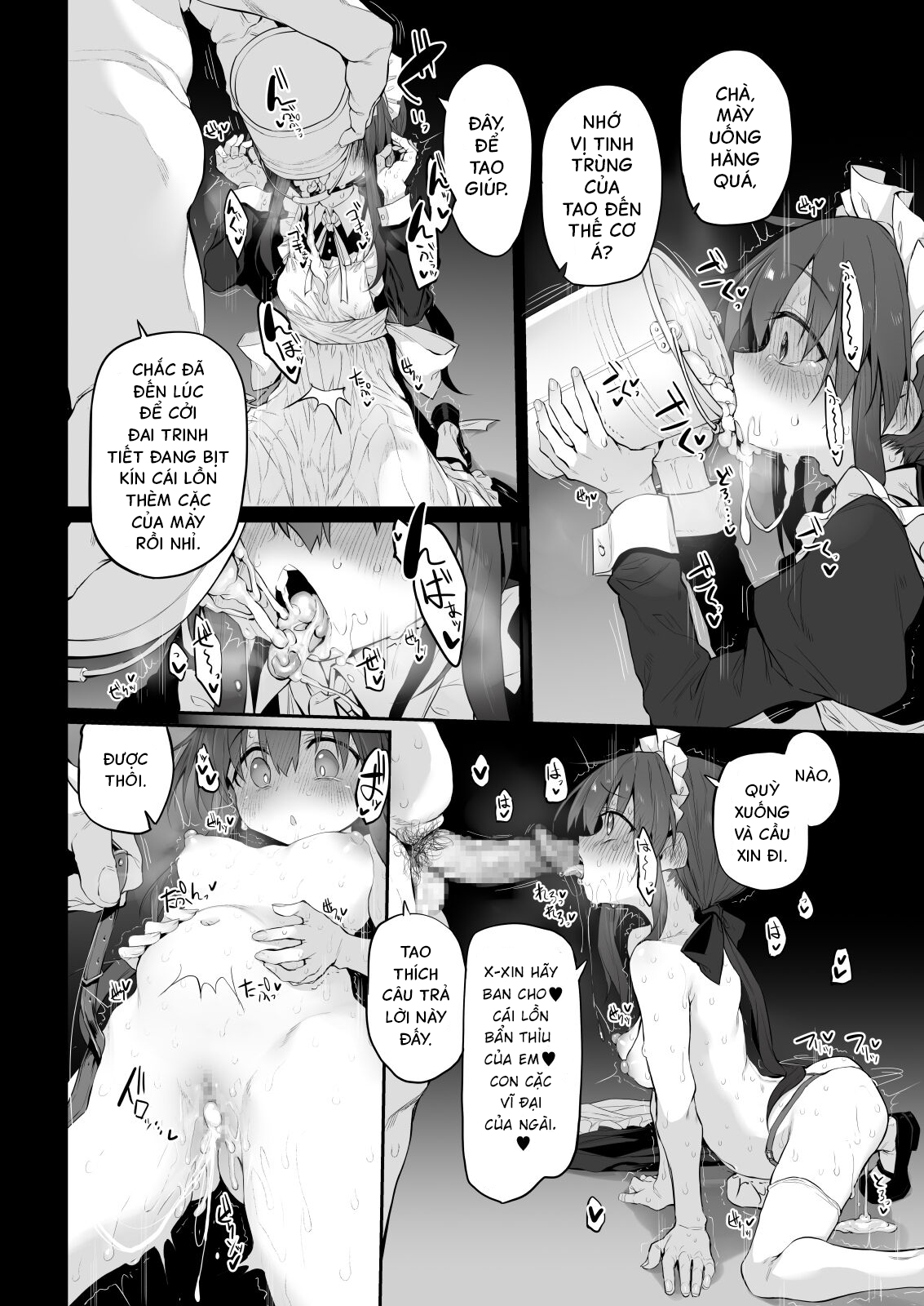 Đọc truyện hentai Mối tình đầu với cô hầu gái - Oneshot