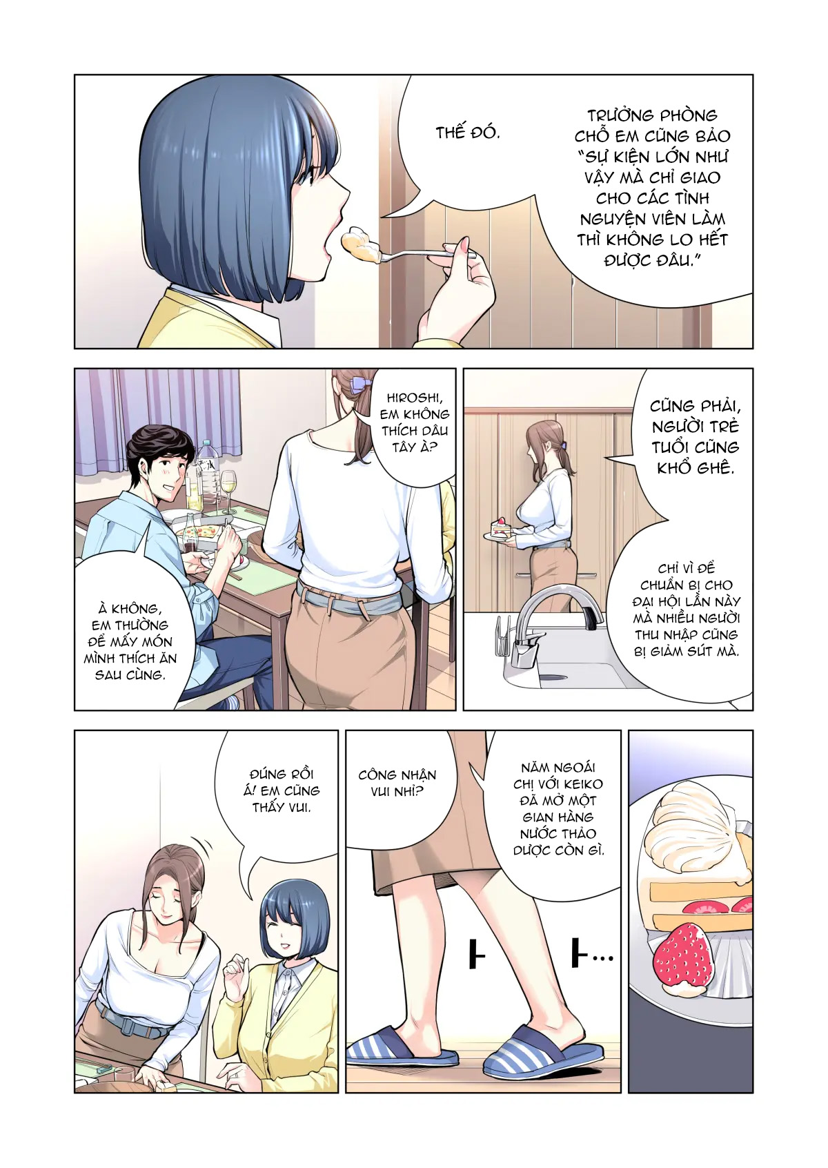 Đọc truyện hentai Bà chị có chồng ở tổ dân phố rất gợi tình 3: Bữa ăn của người có chồng - Oneshot