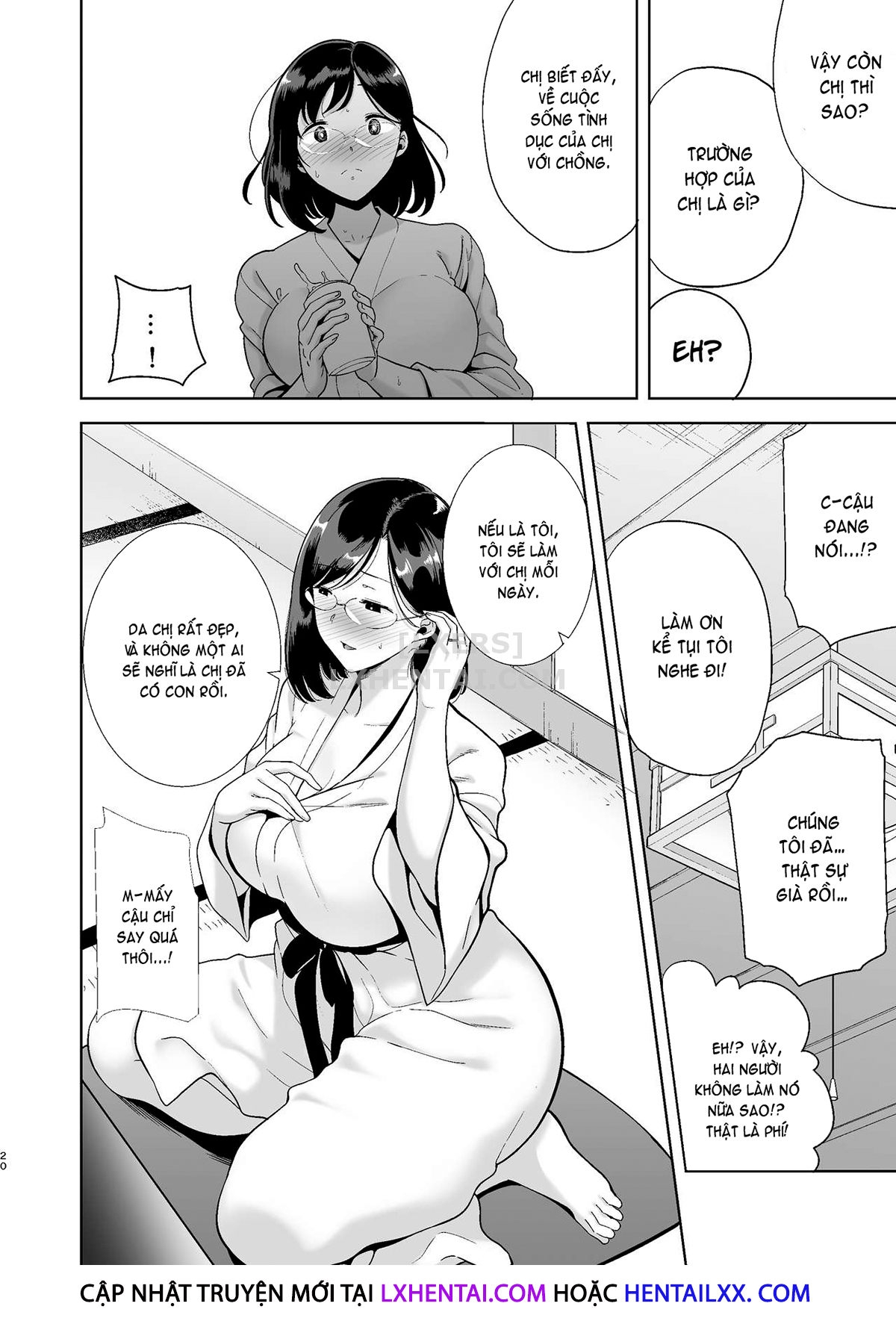 Đọc truyện hentai Natsuzuma ~Natsu, Ryokan, Nanpa Otoko-Tachi Ni Ochita Tsuma~ - Chap 1 - Có che