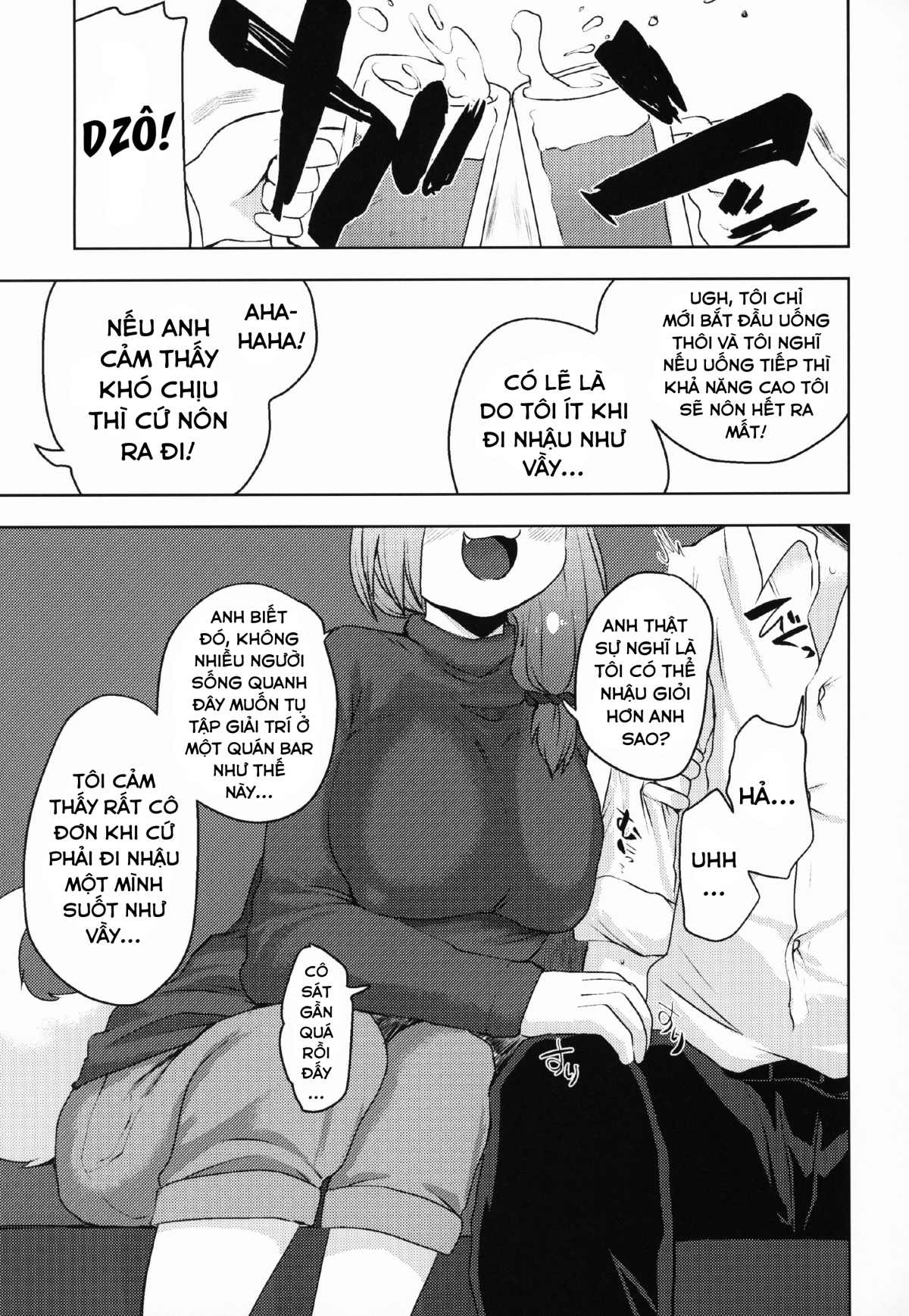 Đọc truyện hentai Sakeguse no Warui Hitozuma Mesukemo to Nomi ni Itta Toki no Hanashi - Oneshot