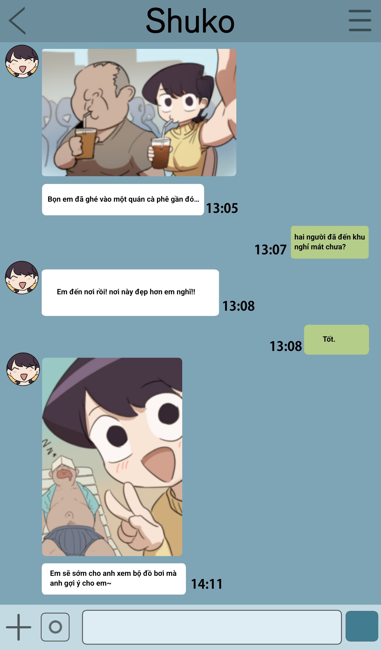 Đọc truyện hentai Shuko Komi's Netorase Trip - Oneshot