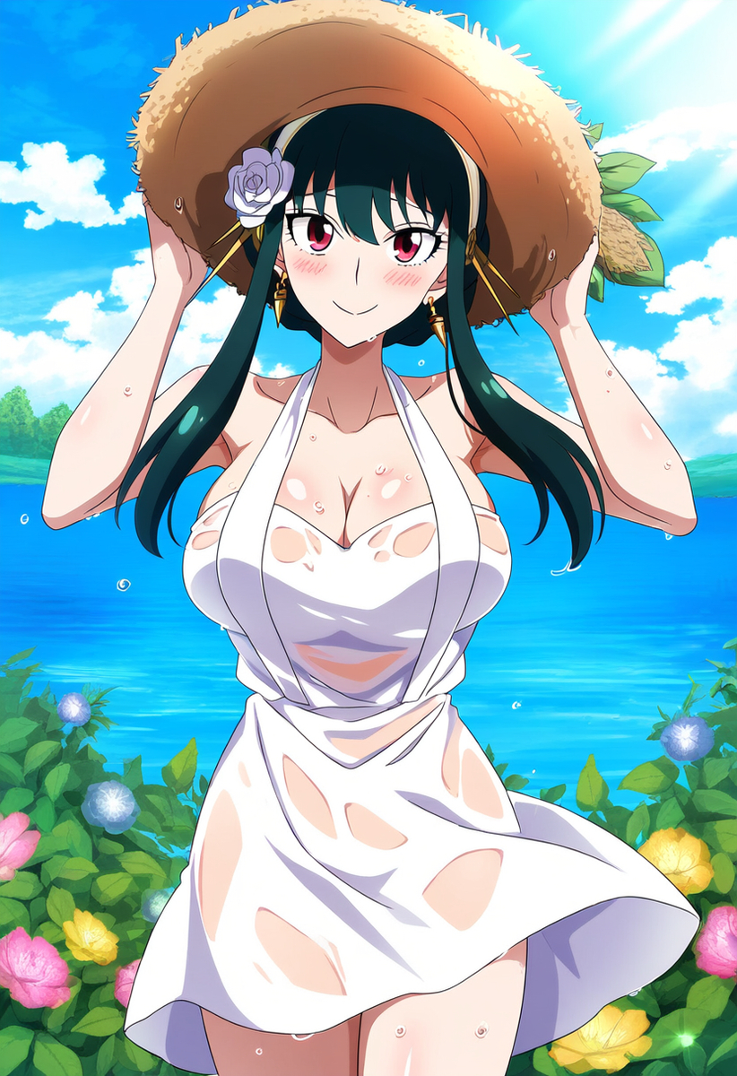 Đọc truyện hentai Tuyển tập Albums Art hentai - Chap 322 - Yor Forger AI illustration straw hat