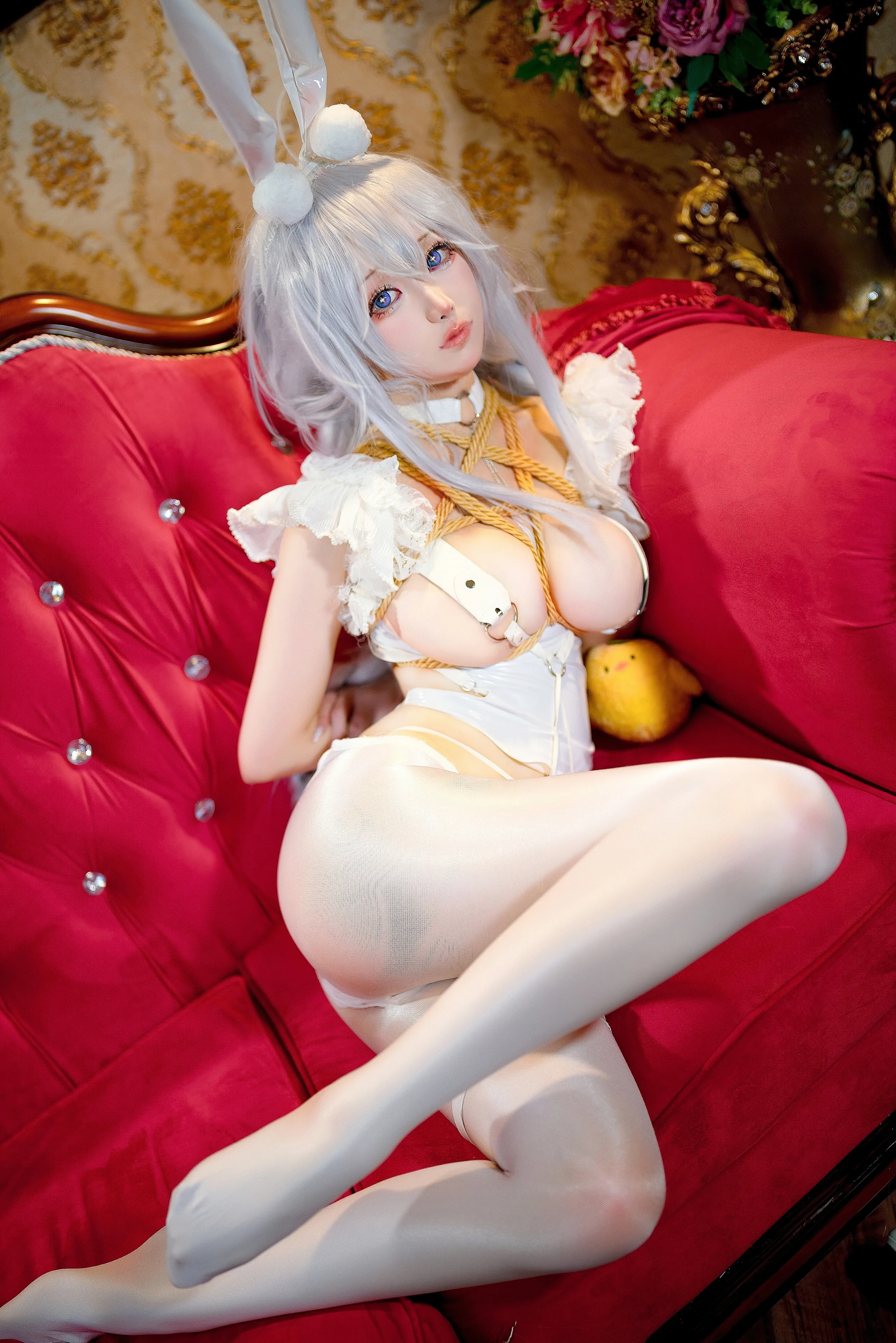 Đọc truyện hentai Tuyển tập Albums siêu phẩm Cosplay - Chap 990 - Xiao Jili - Azur Lane Vicious Lazy White Rabbit