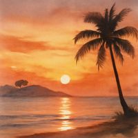 Tropical House Dusk for Island Travel