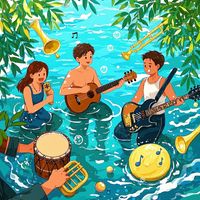 夏日涟漪嬉游