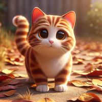 Meow number 12 (Cat in the forest)